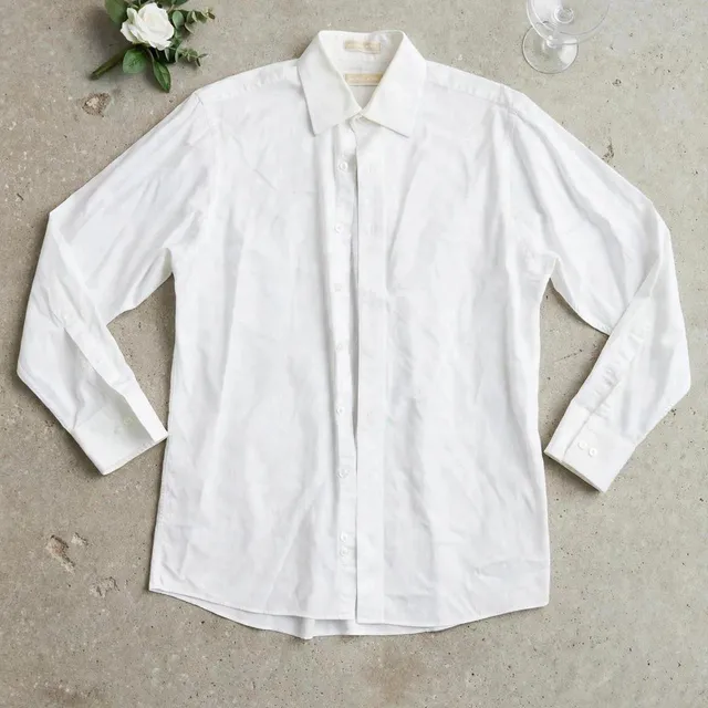 Michael Kors White Long Sleeve Button Up Shirt