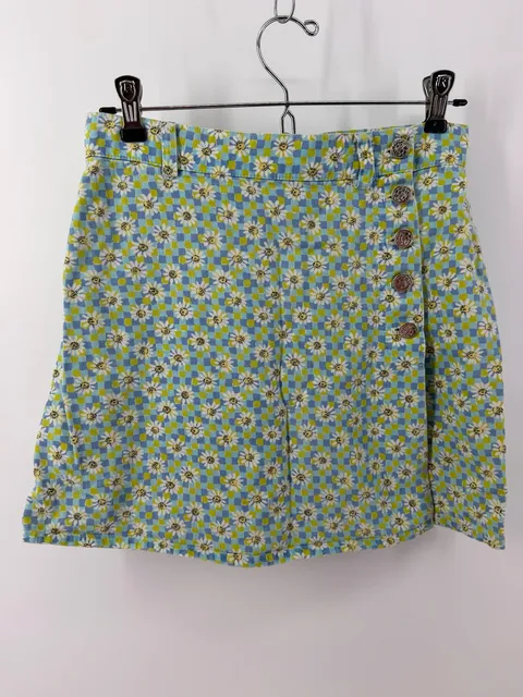 A. Byer California Vintage Skort Skirt/Short Size 7 Daisy Gingham High Rise 90s Y2K