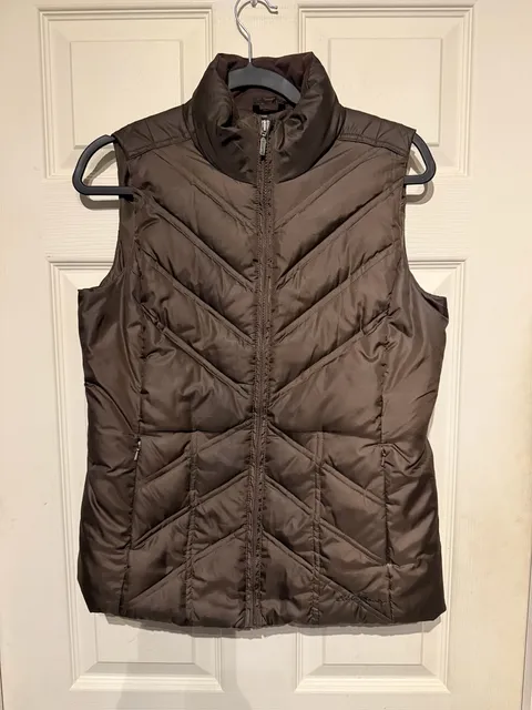 Eddie Bauer Down Puffer Vest Brown Size L