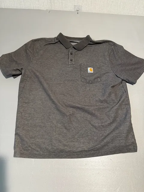 Carhartt Loose Fit Pocket Polo Shirt Gray...