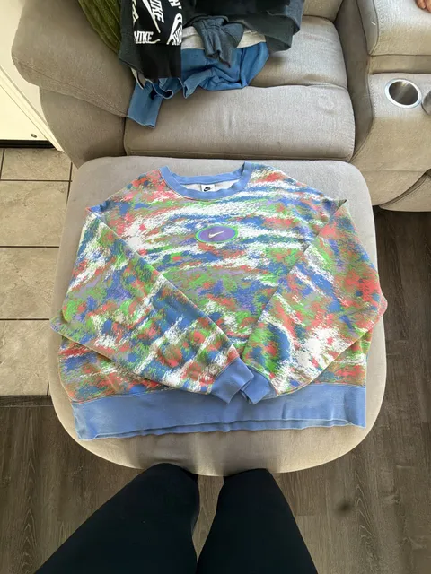 Nike Graphic Crewneck Sweatshirt Size 3X Multicolor