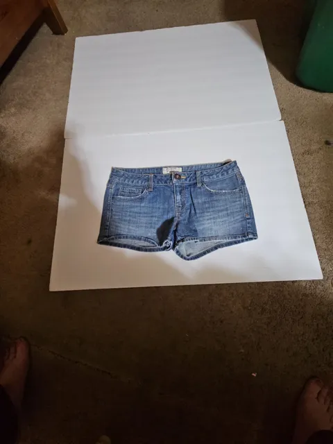 Aeropostale Denim Shorts Size 7/8 Blue Cotton Blend Low Rise