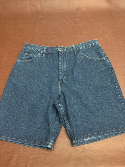 Wrangler Relaxed Fit Denim Shorts Size 38 Blue Cotton