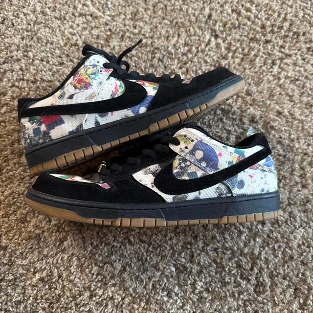 Nike SB Dunk Low Rammellzee Size 11 Black Multicolored Canvas