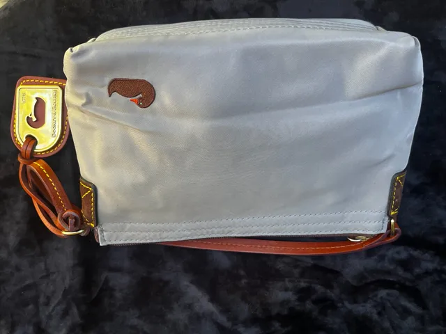 Dooney & Bourke Nylon Pouchette Gray Embroidered Duck Bag