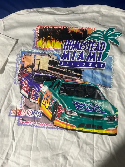 Vintage Homestead Miami Speedway T-Shirt Size XL White