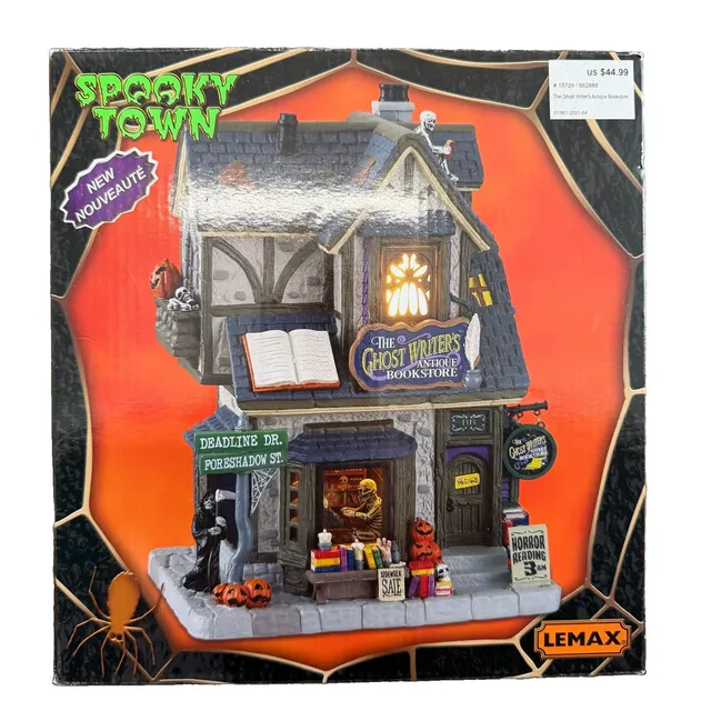 NEW Lemax THE GHOST WRITER'S ANTIQUE BOOKSTORE #15729 Spooky Town 2021 Lighted