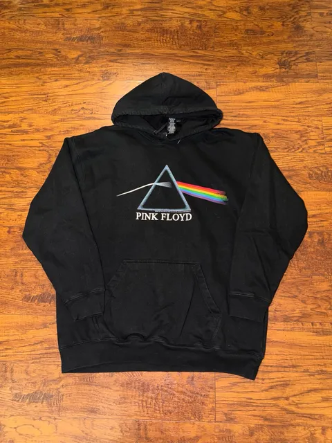 Pink Floyd Dark Side Of The Moon Hoodie Size L Black Pullover
