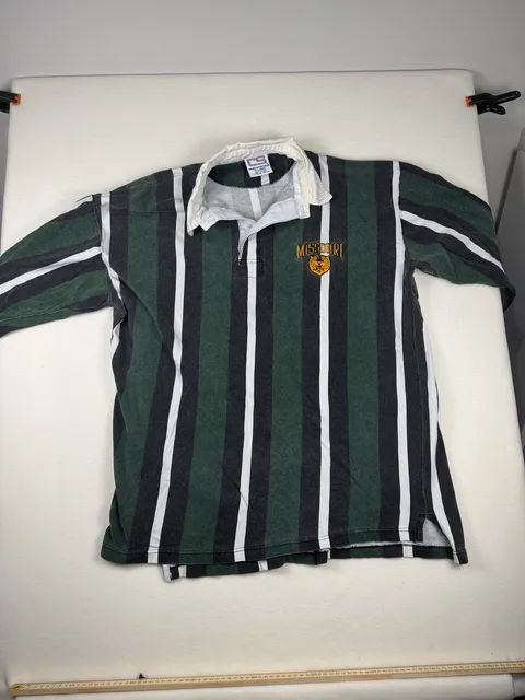 Crable Sportswear Missouri Tigers Rugby Shirt Size X-Large Striped Vintage