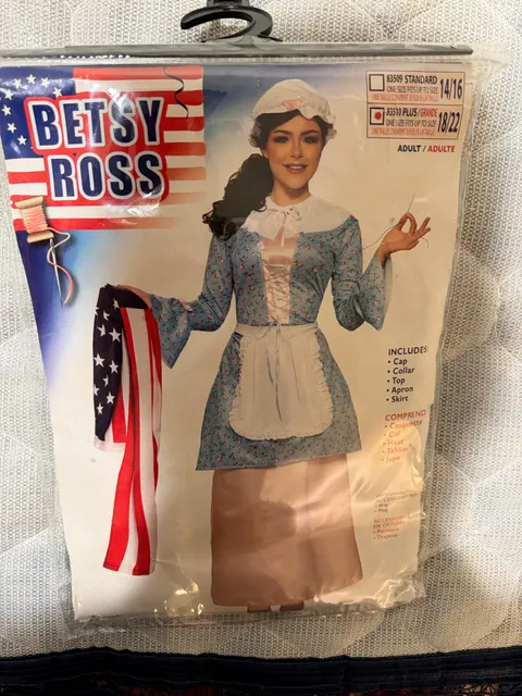 California Costumes Betsy Ross Size 18/22 Plus Colonial Costume