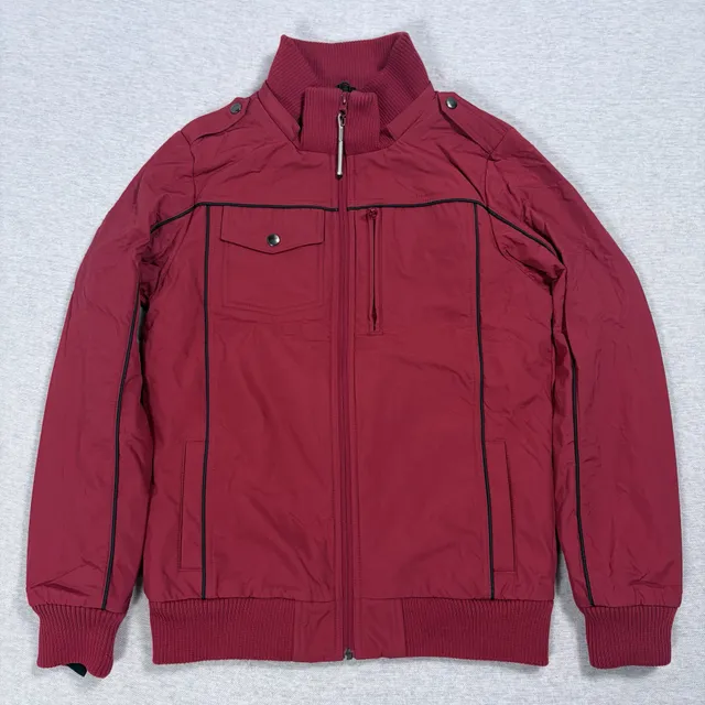 Baubax Bomber Travel Jacket Size S Red Full Zip Stand Collar