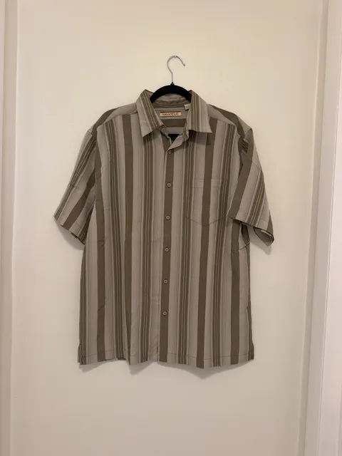 Havanera Co. Striped Short Sleeve Button-Down Shirt Size L