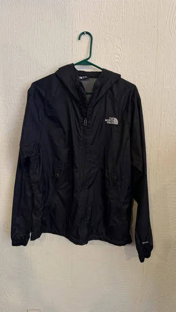 The North Face DryVent Rain Jacket Size L Black Hooded Windbreaker