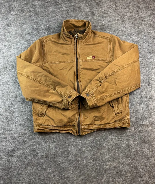 Abercrombie & Fitch Work Jacket Size L Brown Cotton Twill Detroit
