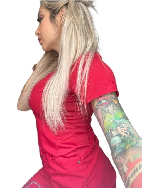 Red Scrub Set