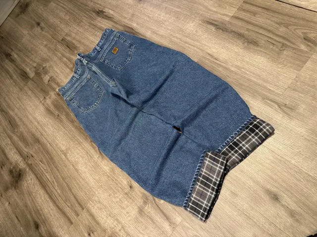 Carhartt B172 DST Relaxed Fit Flannel Lined Jeans 38x32

