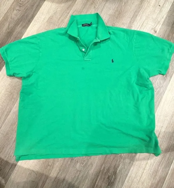 Polo Ralph Lauren Polo Shirt Size 4XB Green Cotton
