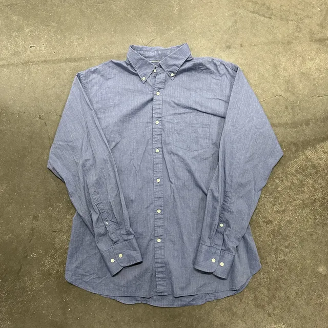 Peter Millar XL Chambray Button Down Shirt Long Sleeve Classic Preppy Golf