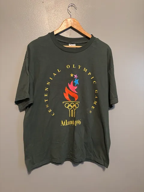 Champion Atlanta 1996 Centennial Olympic Games T-Shirt X-Large Green