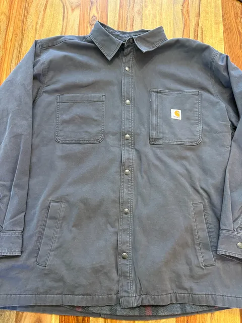 Carhartt Canvas Fleece-Lined Shirt Jacket Size 2XL