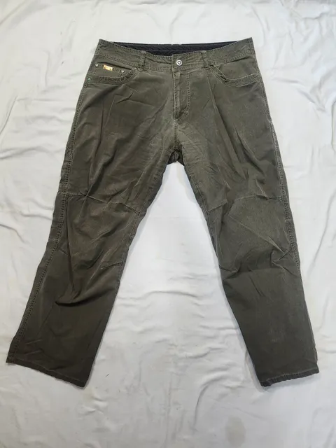 Kuhl Pants 38x30 Green Cotton Blend Hiking Cargo Outdoor Casual