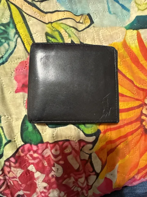 Polo Ralph Lauren Leather Billfold Wallet Black