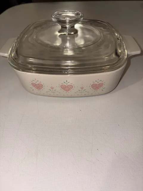 Corning Ware Forever Yours Casserole Dish 1 Liter Square Heart