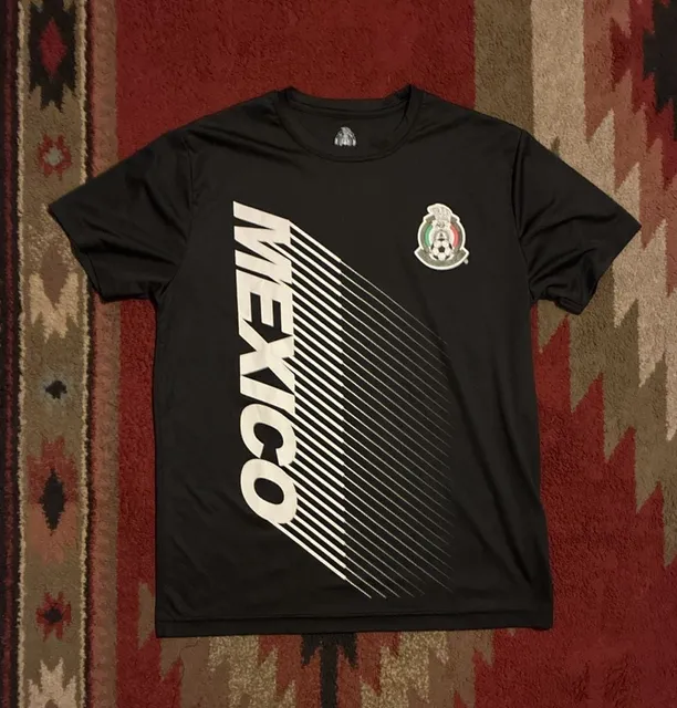 Seleccion Nacional de Mexico T-Shirt Size L Black Soccer Futbol