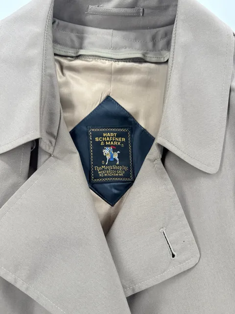 Hart Schaffner & Marx Trench Coat Tan