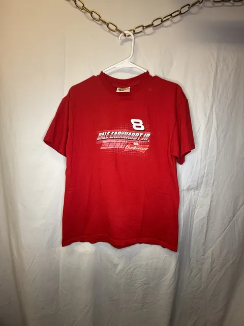 Winners Circle Dale Earnhardt Jr #8 Budweiser T-Shirt Size M Red