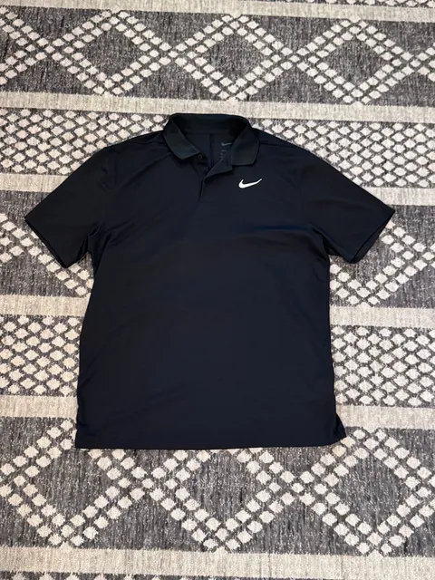Nike Velocity Dri-Fit Golf Polo Size M Black White