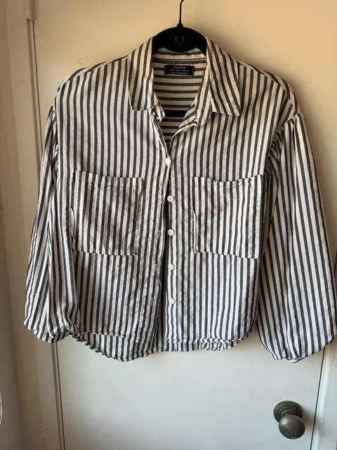 Bershka Striped Button Down Shirt 