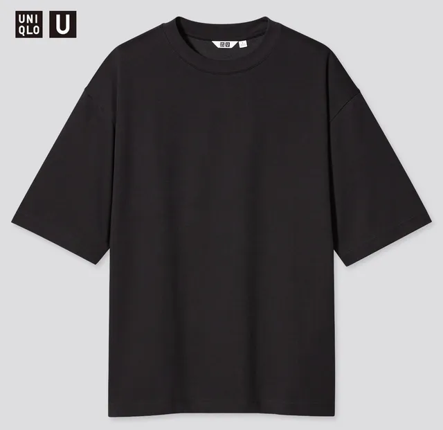 Uniqlo U Airism Cotton Oversized T-Shirt Size XL Black