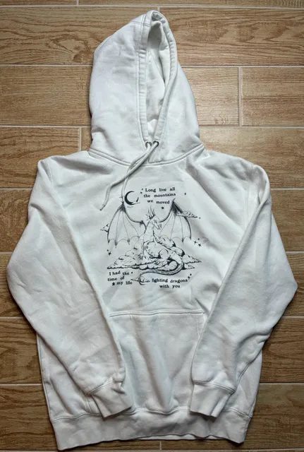Taylor Swift Speak Now Dragon Hoodie Size L White