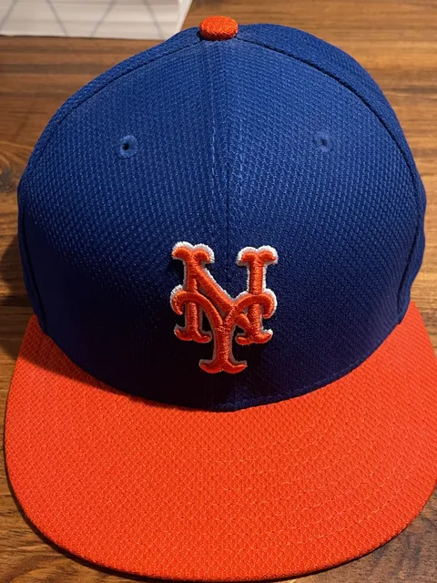 New Era New York Mets 59FIFTY Hat Size 7 1/4 Blue Orange