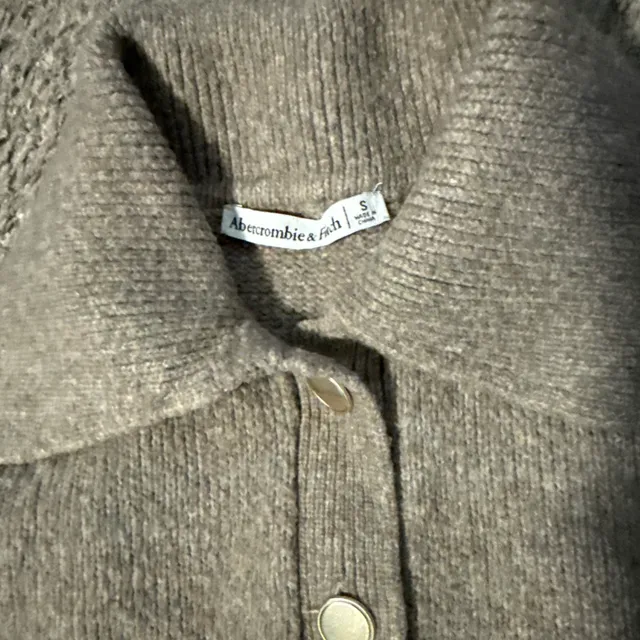 Abercrombie & Fitch Polo Sweater Size S Brown