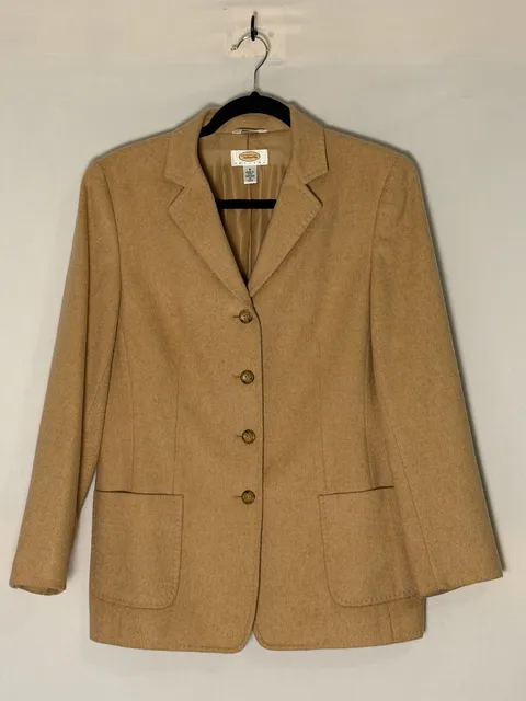 Vintage Talbots Petites Pure Camel Hair Jacket Blazor Size 8