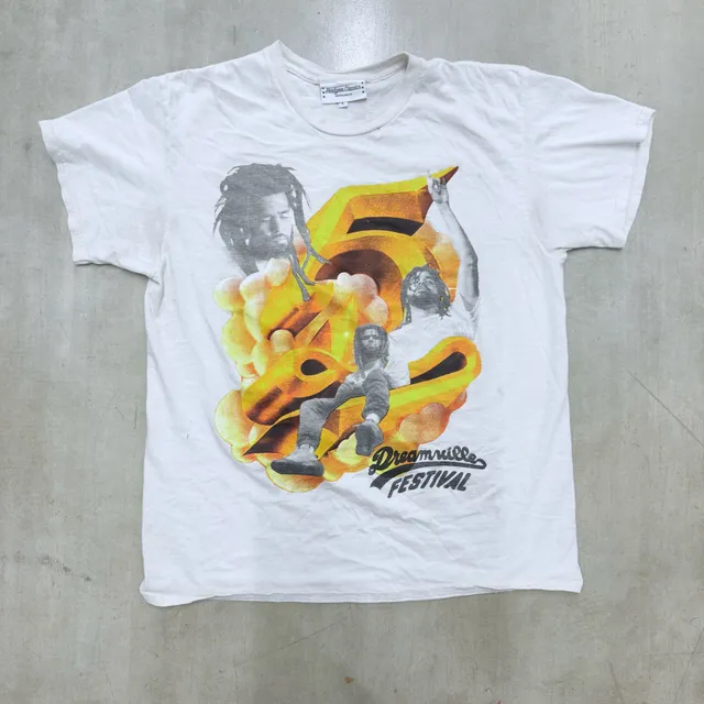 Headgear Classics Dreamville Festival T-Shirt Size L White J. Cole