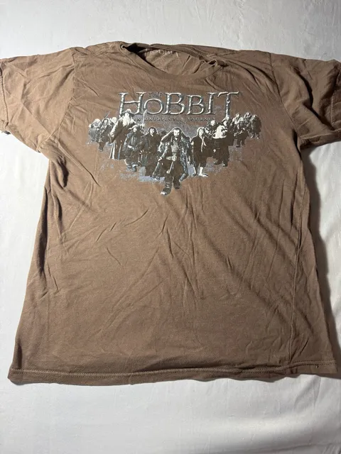 The Hobbit An Unexpected Journey T-Shirt Size M Gray Movie Graphic