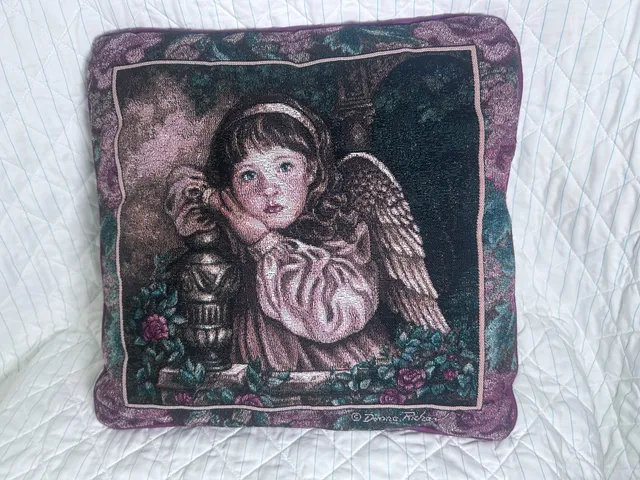 Donna Richardson Tapestry Accent Pillow Angel Art