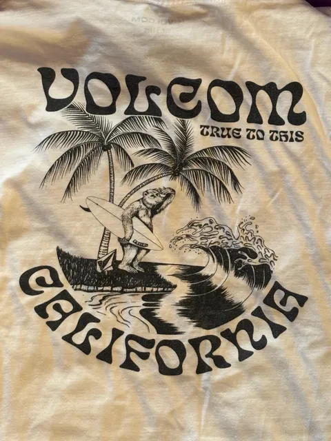 Volcom California Graphic T-Shirt Size XXXL White Cotton