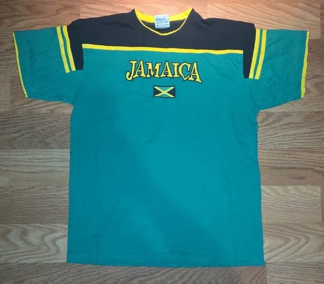 LMS Jamaica T-Shirt Green Black Yellow Flag Graphic