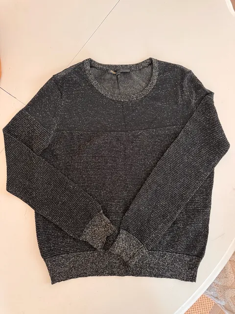 Maje Moulin Black Metallic Knit Sweater Size 1