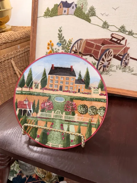 Country Village Villa Garden By Block Gear Spring Scene Salad Plate Wall Decor