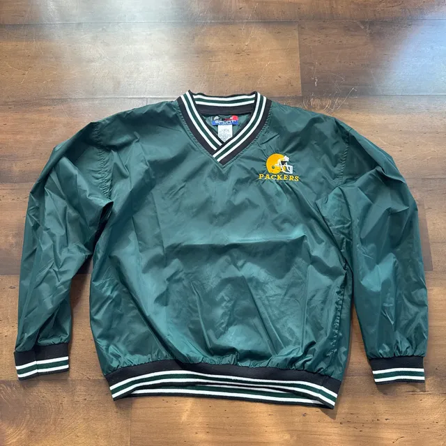 Pro Player Sport Green Packers Windbreaker Jacket Size L