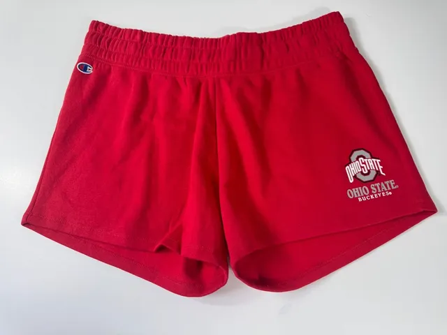 Champion Ohio State Buckeyes Shorts Size X-Large Red Fleece