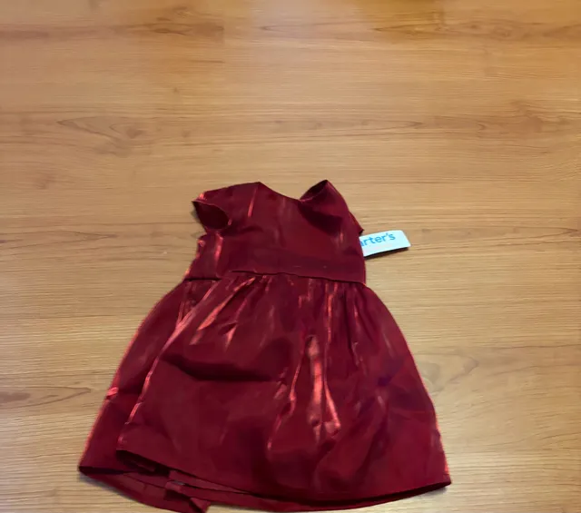 Carter's Just One You Dress Size 9M Red Metallic Holiday