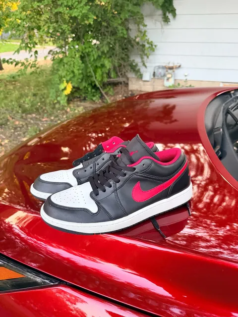 Air Jordan 1 Retro Low Gym Red Black White Size 10.5 Shoes