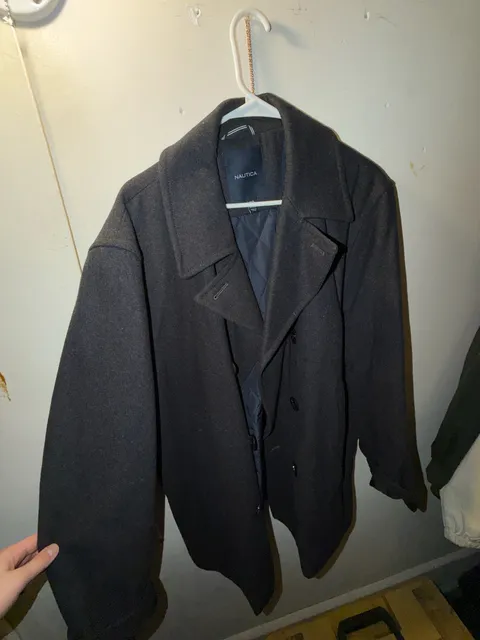 Nautica Wool Blend Peacoat Black