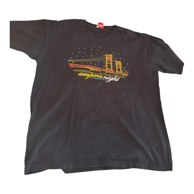 Nyenyes Palembang Ampera Night Graphic T-Shirt Black